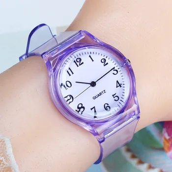 UTHAI CQ25 vaikams žiūrėti vaikams, kvarciniai laikrodžiai laikrodis želė mergaitė berniukas laikrodžiai sporto kūdikių studentų Skaidraus plastiko