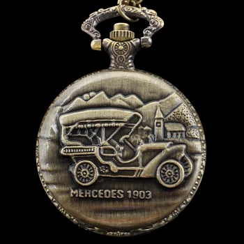 1903 Garsaus Prabangių Automobilių Markės Emblema Modelis Kvarco Kišenėje Žiūrėti Derliaus Karoliai Juosmens Grandinės Džentelmenas Aksesuarai Dovanos