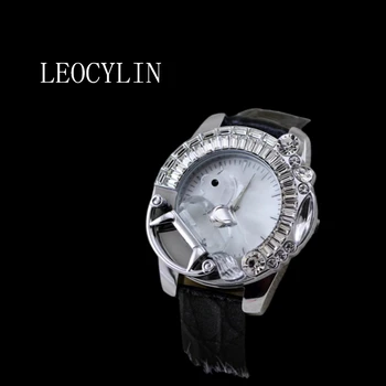 LEOCYLIN mados kvarco žiūrėti vandeniui Moterų Japonijos judėjimo kristalų Laikrodžius prabangus laikrodis hardlex 9500