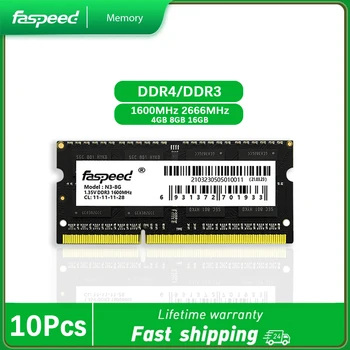 Faspeed 10VNT Memoria Ram DDR3 4GB 8GB DDR4 16GB Atmintis Ram 1600 2666 MHz 1.2 V 1.35 V Sodimm Dual Channel Ram Laptop Notebook