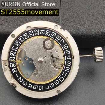 ST2555 Mechaninė Automatinė Mens Classic Vintage Žiūrėti Judėjimo Juodas Arba Baltas Žiedas Data
