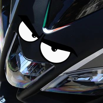 1PC Blogio Šypsosi, Akys, Atspindinčios Šalmas Langą Bamperio galinio vaizdo Veidrodėliai Motociklui Moto Nuoma Lipdukas, Decal Automobilių Stiliaus Lipdukai