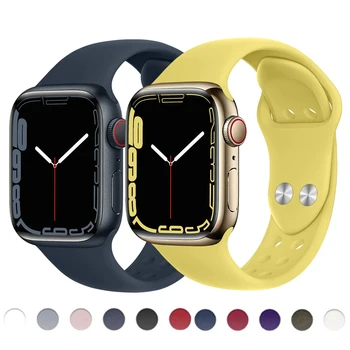 silikono Dirželis Apple Watch Band 49/45/44/42/41/40/38mm riešo watchband Correa Apyrankę IWatch Serijos 6 5 3 SE 7 8 ultra