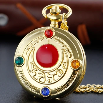 Nauja stiliaus aukso kvarco kišenėje žiūrėti karoliai pakabukas moterims, dovana reloj mujer analogico