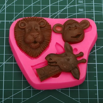 Gyvūnų formos 3D Atvirkštinio cukraus liejimo Maisto kokybės silikono formų už polimero molis formų šokolado pyragas apdaila įrankiai FT-0923