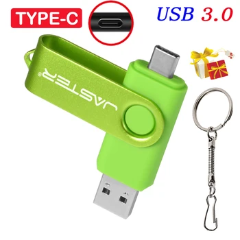 High Speed TIPO-C USB 3.0 Flash Drive 64GB Pasukti OTG Pen Drive 32GB Key Chain 