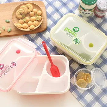 Plastikiniai Bento Pietūs Lauke Microwavable Lunchbox su Sriuba Bowl Nešiojamų Maisto Konteinerių Sandėliavimo Dėžės Vaikams Priešpiečių Dėžutė Mokyklos Piknikas