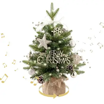 Kalėdų Eglutė Besisukantis Muzikos LED Šviesa Spindi Kalėdų Eglutės Žaislų, Kūrybos Dovana Vaikams Berniukams Ir Mergaitėms