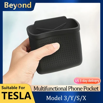Už Tesla Model Y Telefoną Akinius Saugojimo Dėžutė 2023 Priedai Modelis 3 Daugiafunkcinis Telefonas Kišenėje Center 