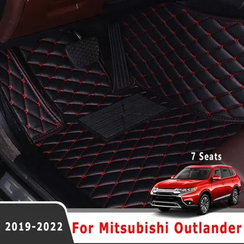Automobilio Grindų Kilimėliai Mitsubishi Outlander 2021 M. 2022 M. 2019 M. 2020 M. (7 Vietų) Auto Interjero Aksesuarai, Optikos Koja Kilimėlių Apima Pagalvėlės